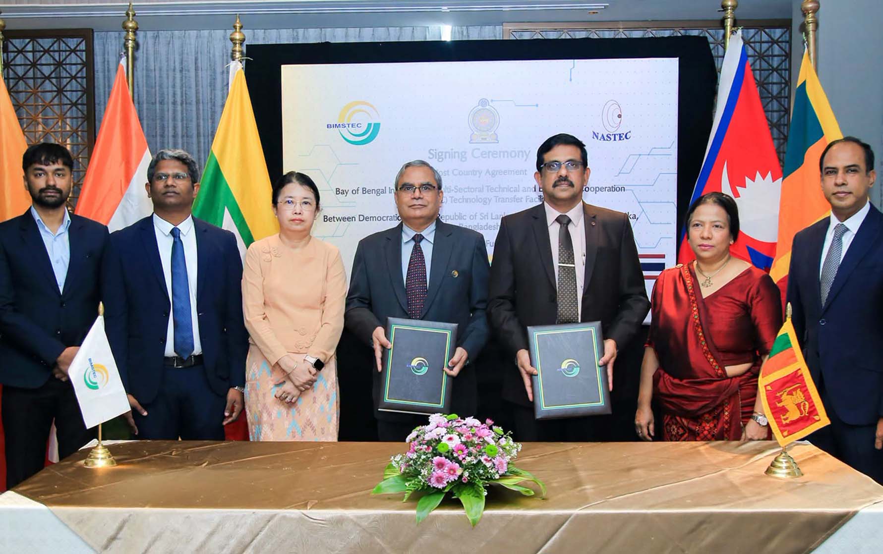 ශ්‍රී ලංකාවේ බිම්ස්ටෙක් තාක්ෂණ හුවමාරු පහසුකම ස්ථාපනය කිරීමේ ගිවිසුමට අත්සන් තබයි