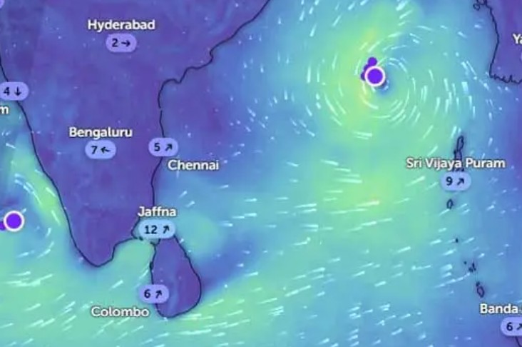 බෙංගාල බොක්කේ අඩුපීඩන කලාපය අද පීඩන අවපාතයක් වෙන ලකුණු - සුළි කුණාටුවක් වීමටත් ඉහළ සම්භාවිතාවක්